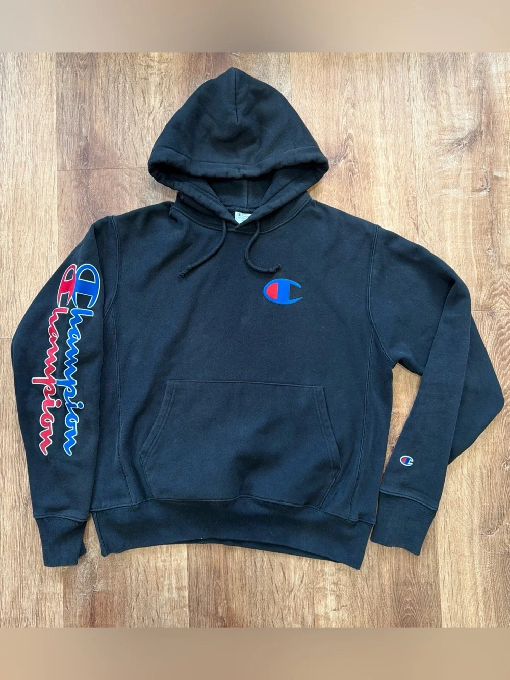 Champion Reverse Weave Hoodie Mens M Pullover Y2K Thick Heavyweight Streetwear